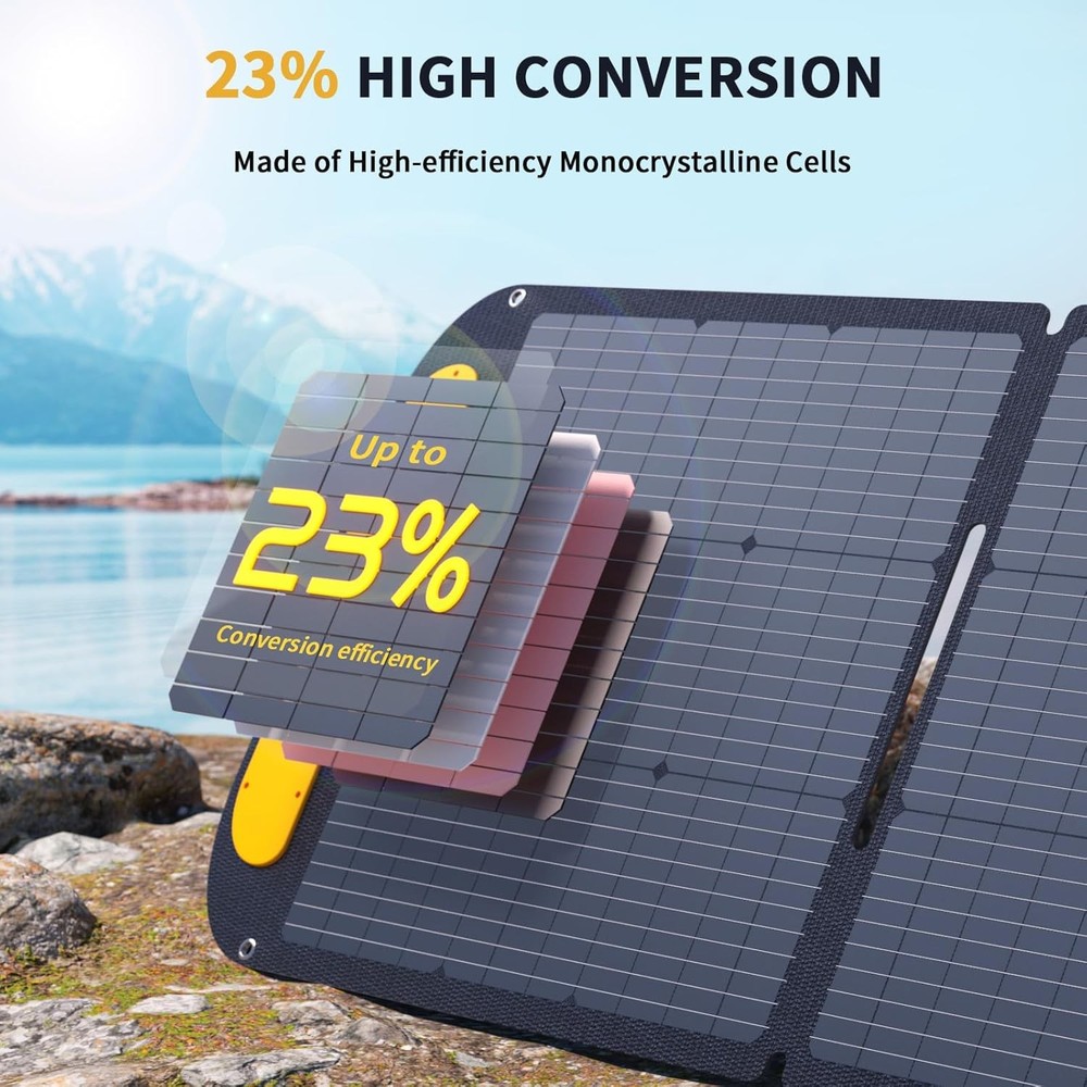 VTOMAN VS200 Pro Portable Solar Panel 200W 48V, 23% Efficiency Foldable Panel
