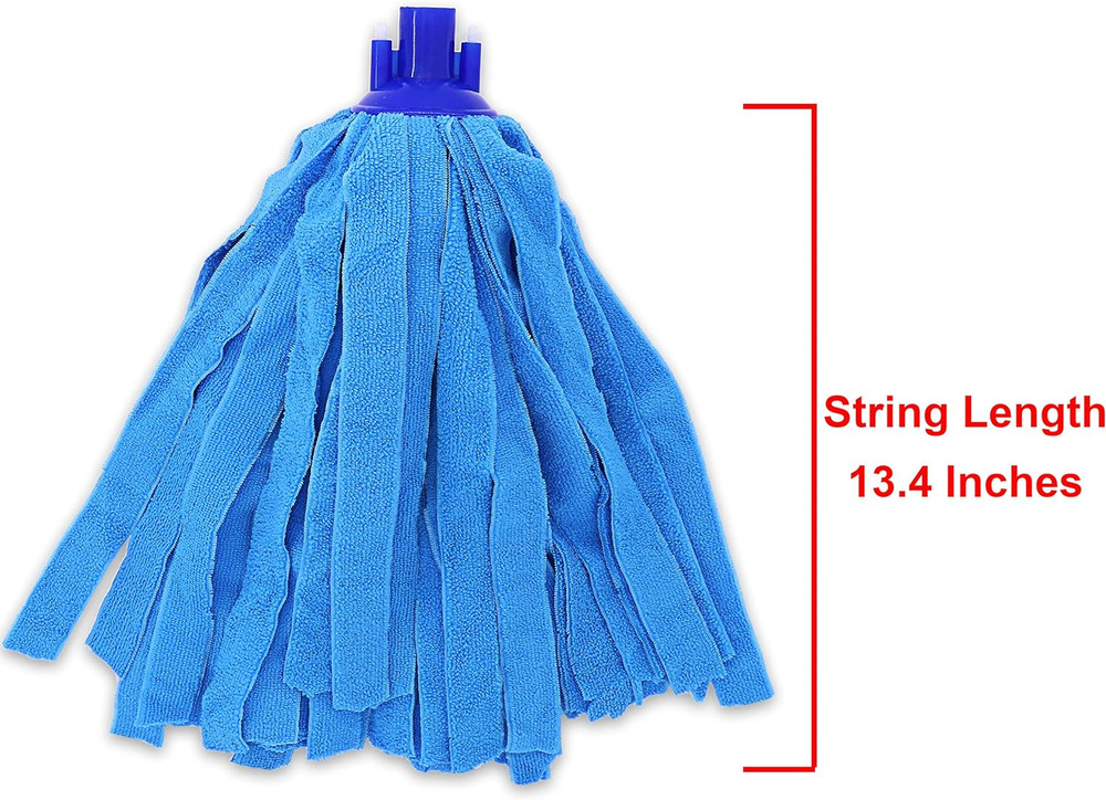 6 PCS Blue Microfiber Mop Replacement Compatible with All Standard US Threadi...