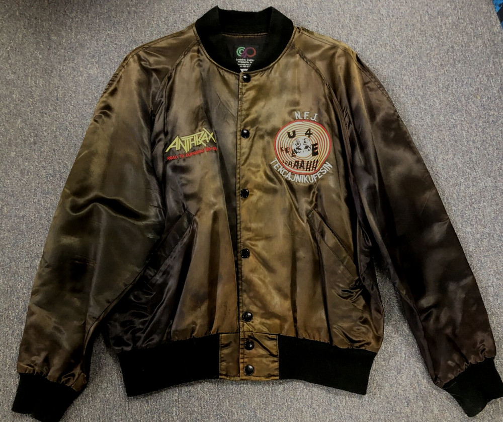 ANTHRAX "ROAD TO EUPHORIA" RARE '88 / '89 TOUR JACKET /  LARGE