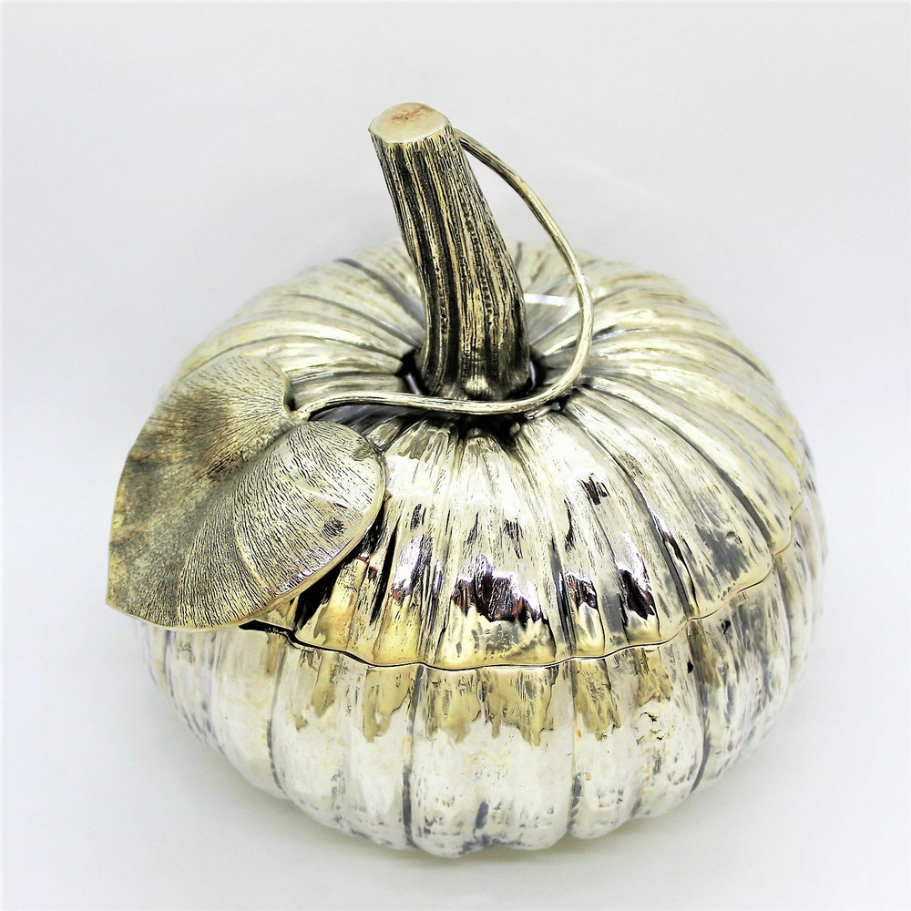 Silver 925 Pumpkin Storage Container / Food Holder