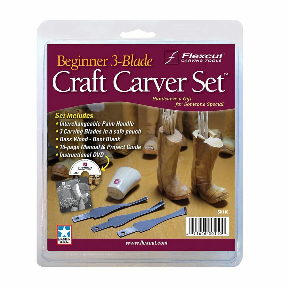 FLEXCUT Beginner 3-Blade Craft Carver Set (SK110)