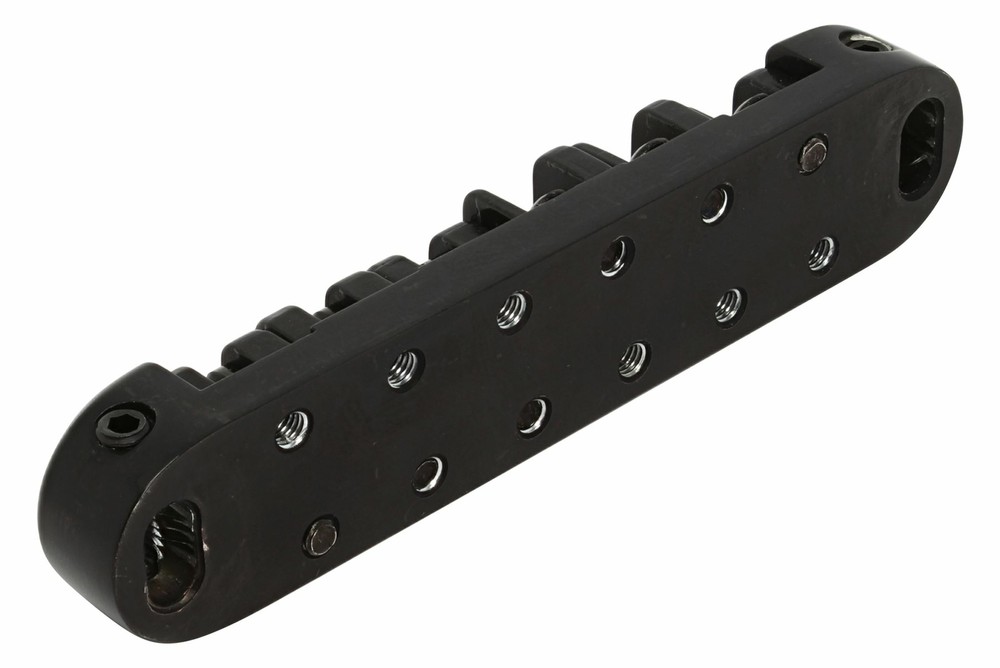 Low Profile Roller Bridge Tune-o-Matic for Epiphone guitars - m8 posts - Black
