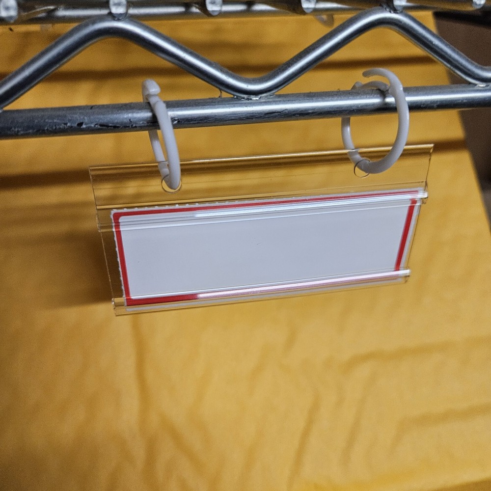 48 Pcs Wired Rack Retail Price Tag Simple Design Label Holder Plastic