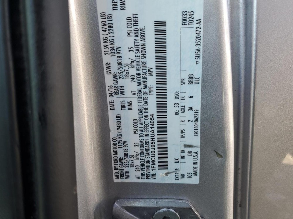 2017-19 FORD ESCAPE Heater Motor automatic temperature control