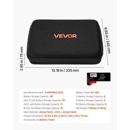 Battery Organizer Storage Box Battery Case Bag with Tester BT168