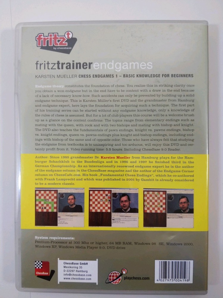 CHESS ENDGAMES Basic Knowledge for Beginners Karsten Muller VOLUME 1 Chessbase