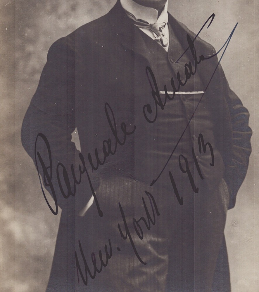 PASQUALE AMATO - PICTURE POST CARD SIGNED 1913
