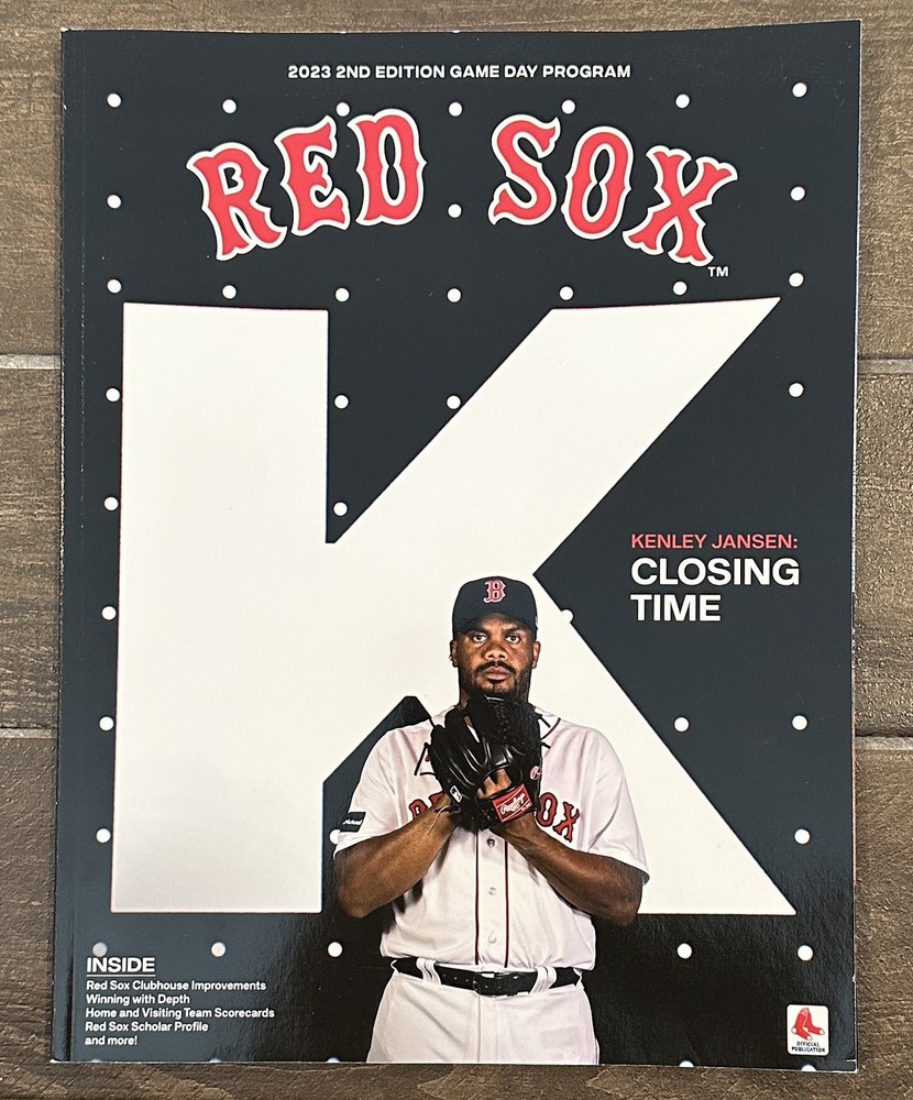 2023 Boston Red Sox 2nd Edition Game Day Program KENLEY JANSEN: CLOSING TIME