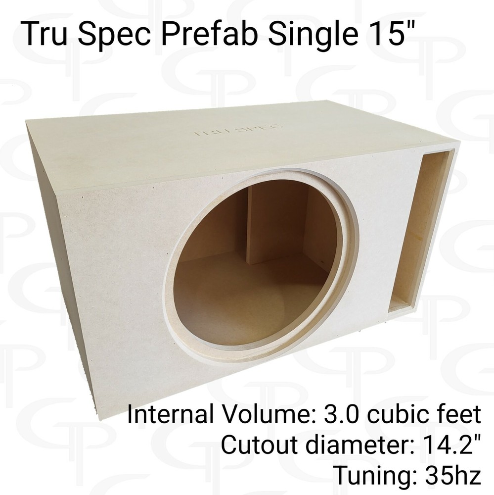 TRU SPEC Prefab Single 15" Subwoofer Enclosure Sub Box Vented High Output