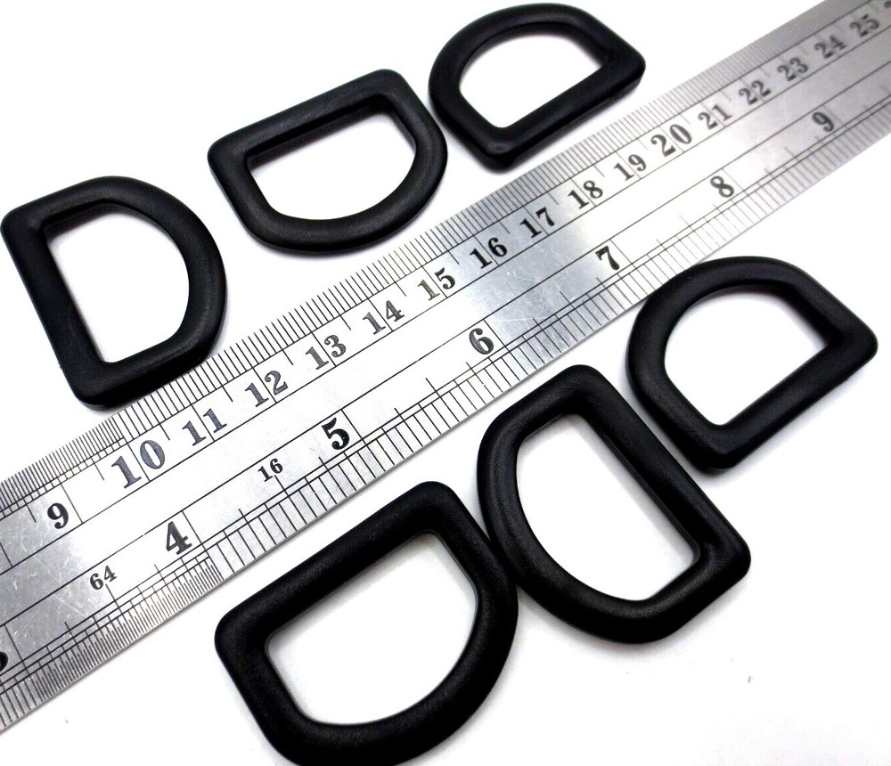 1" 25mm Wide Fit D Ring Plastic for Strap Clip Cord Webbing Sling Pack DURABLE