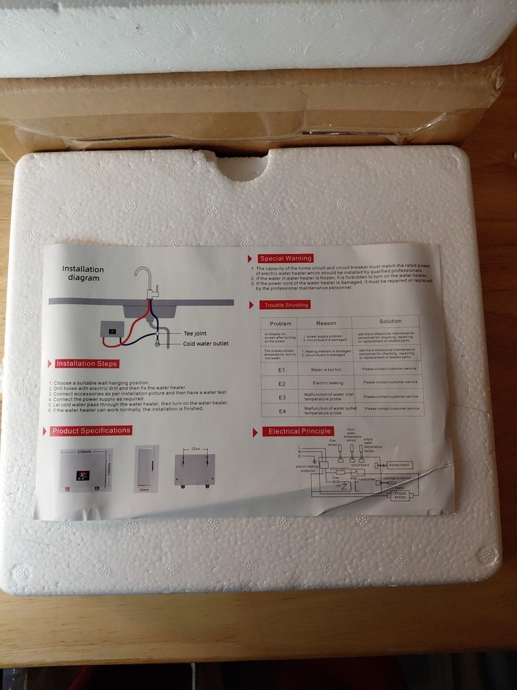 Intelligently Thermostatic Water Heater - Tankless Water Heater - Mini