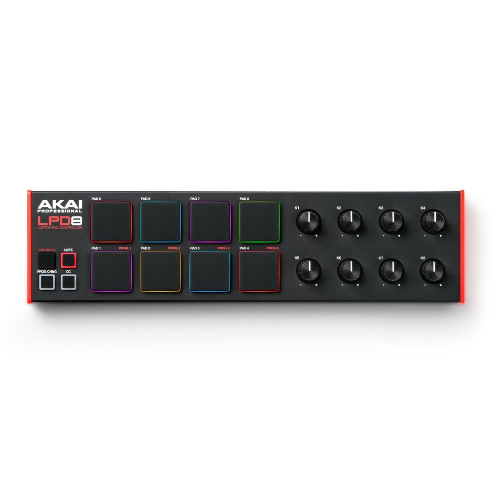 Akai Professional LPD8 - USB MIDI Controller with 8 Responsive Compact, Black
