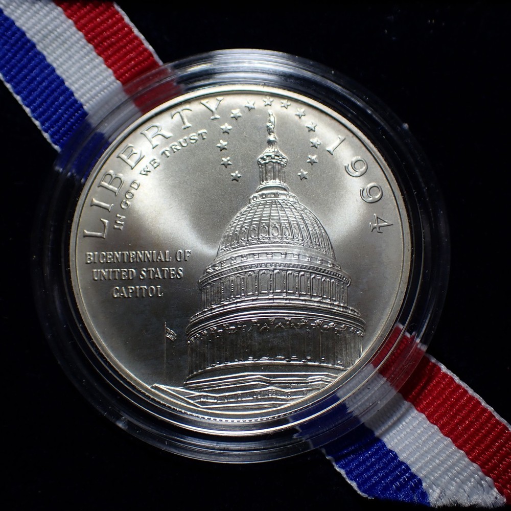 1994-D U.S. Capitol BU Commemorative 90% Silver Dollar