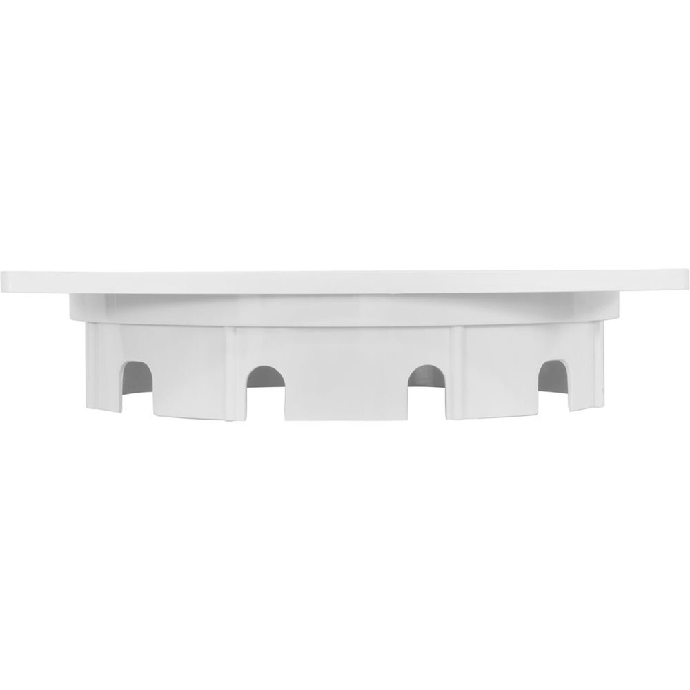 Square Lid And Collar Assembly, White