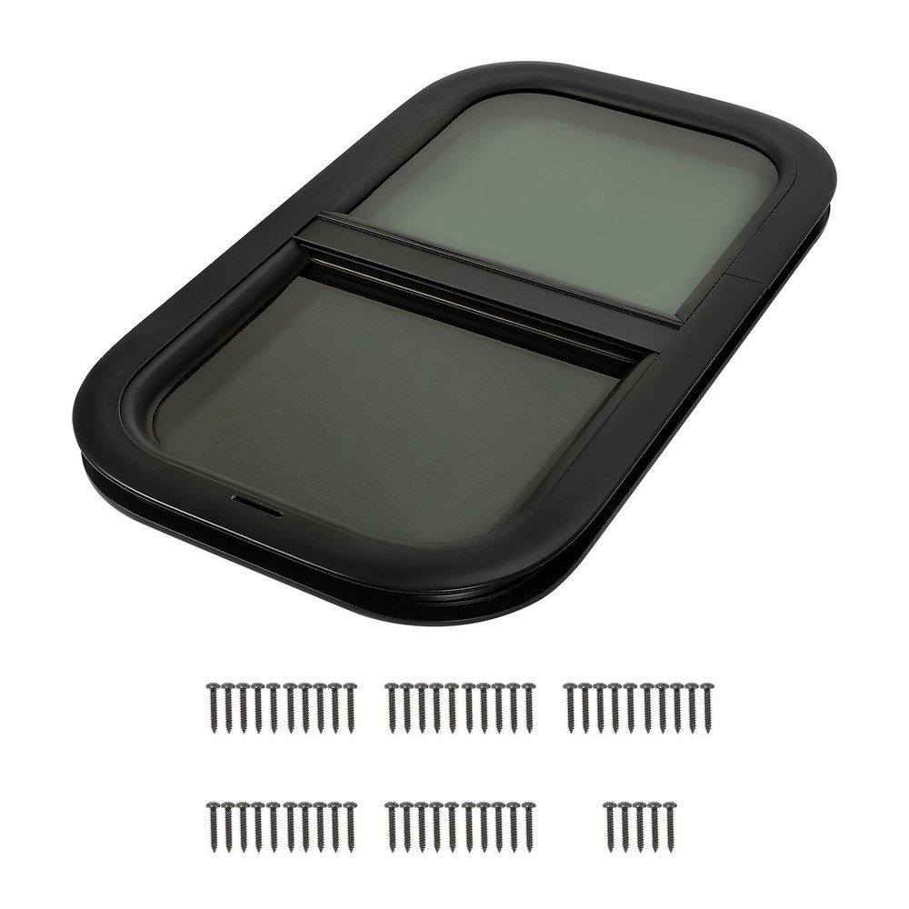 12"~ 25" W 16" ~ 24" H RV Window For RV Trailer Camper Truck w/ Trim Ring