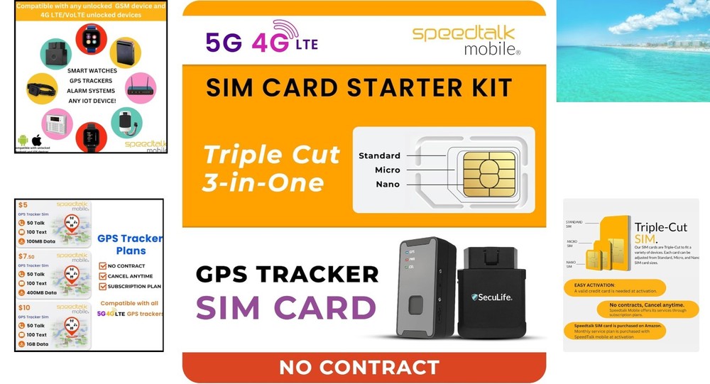 Speedtalk Mobile GPS Tracker SIM Card - Lightweight, Secure, 24/7 Support