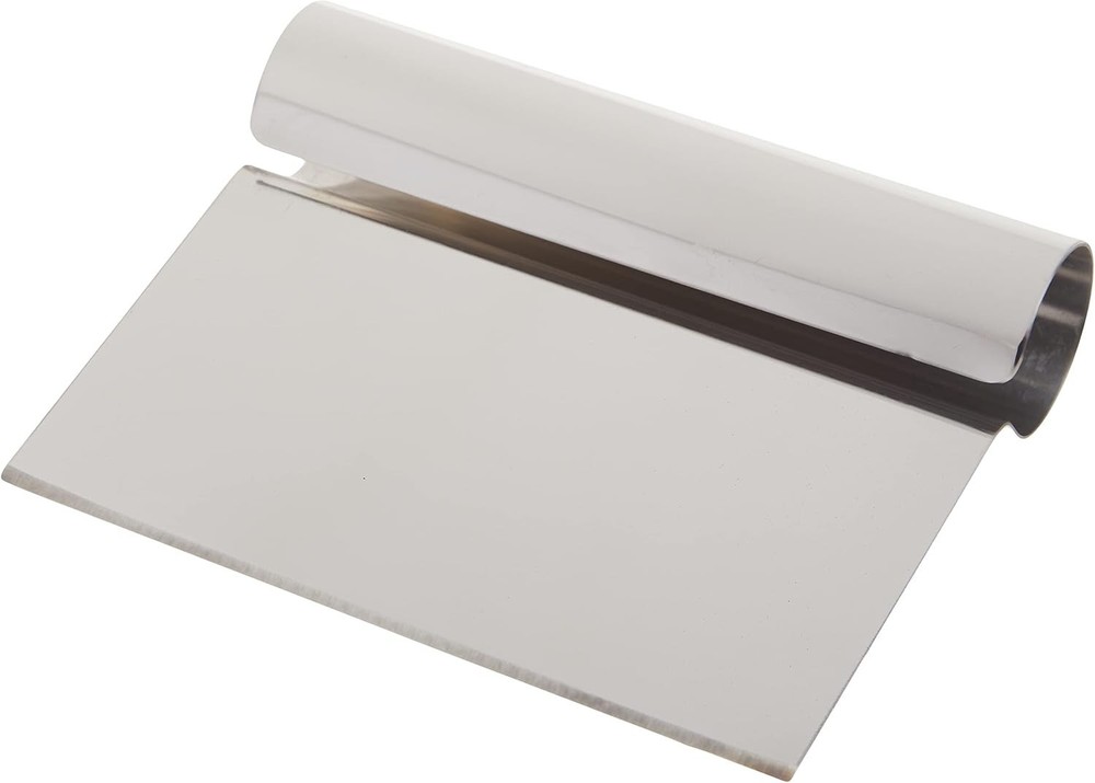 Winware Stainless Steel Dough Scraper with Ergonomic Handle