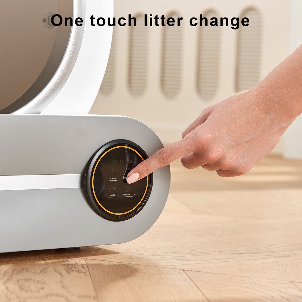 65L Smart Self Cleaning Cat Litter Box for Multiple Cats APP Control 2.4G WiFi