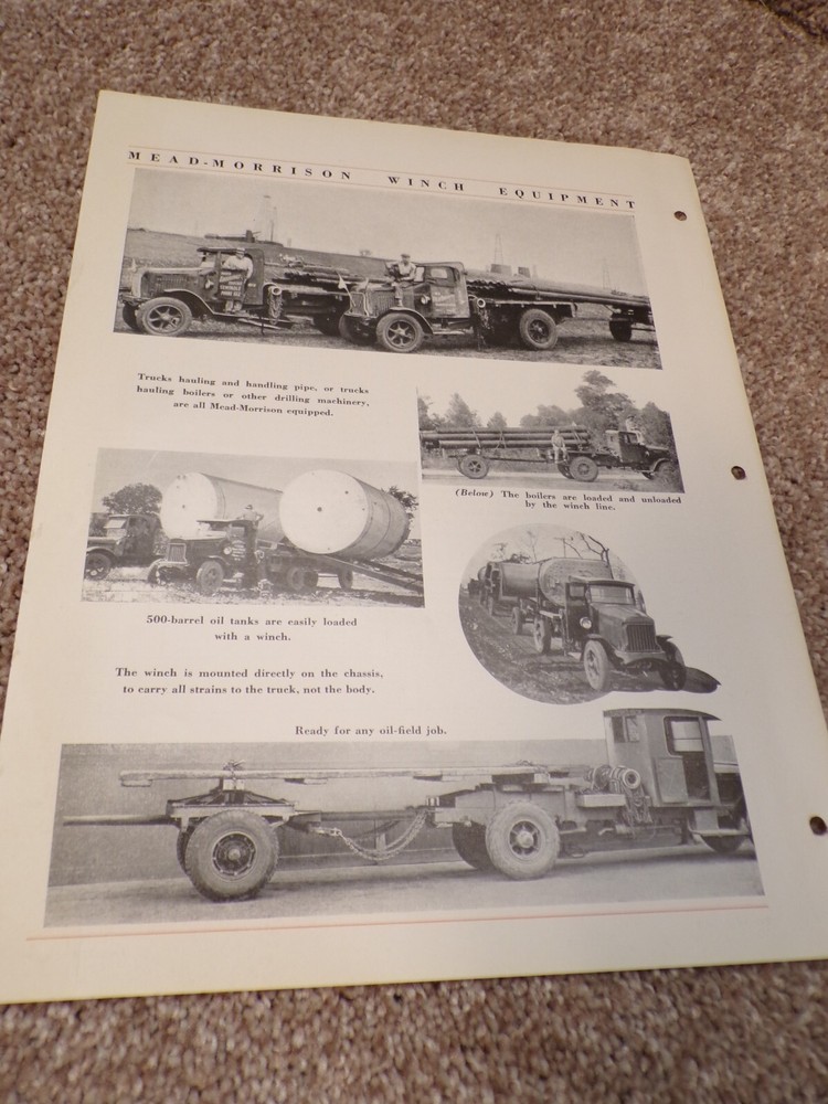 1932 Mead-Morrison Winch Equipment brochures