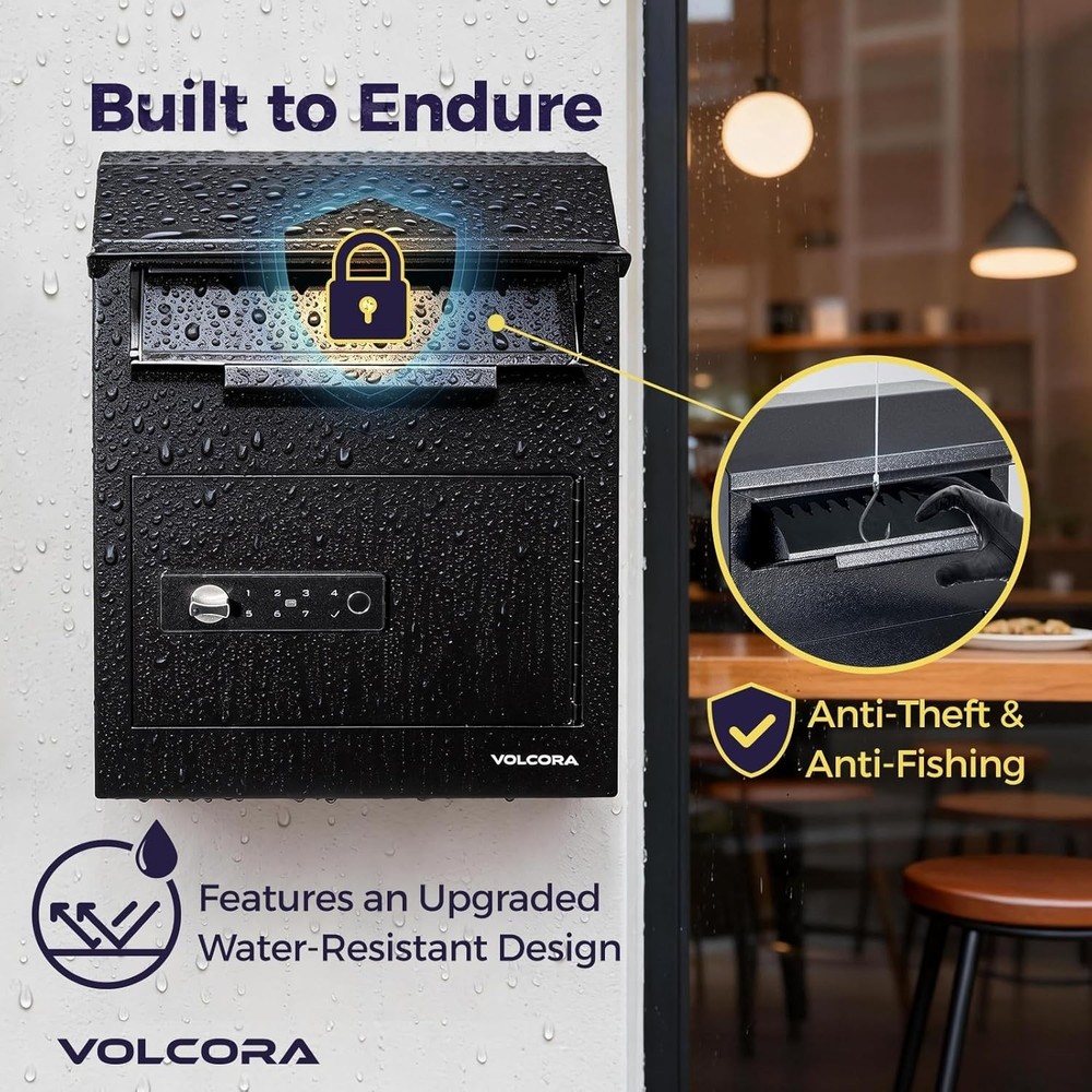 Volcora Smart Key Drop/MailBox with Fingerprint Lock