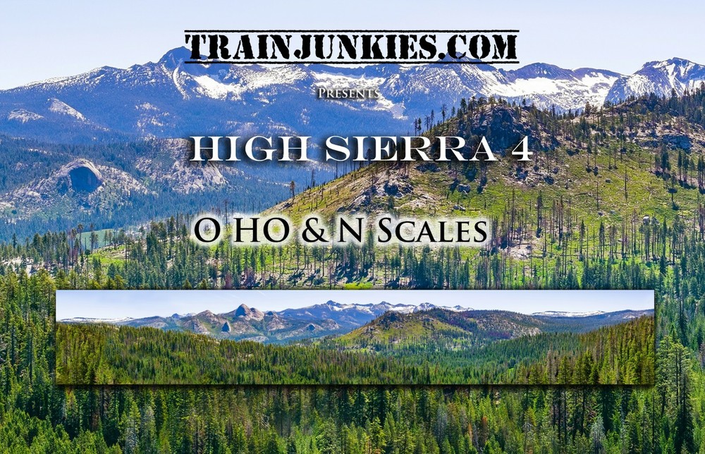 TrainJunkies High Sierra 4 Model Railroad Backdrop