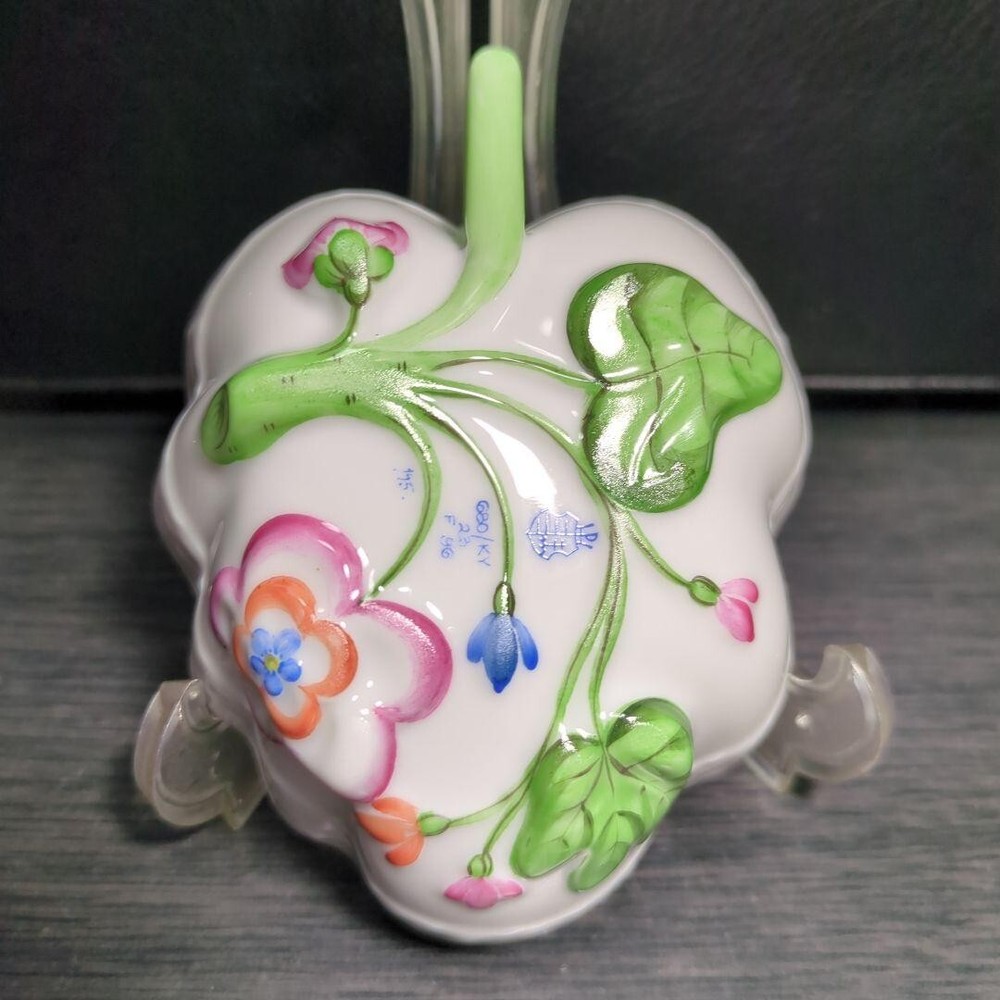 HEREND KITTY Spring Buda Bacony Sugar Bowl Tulip
