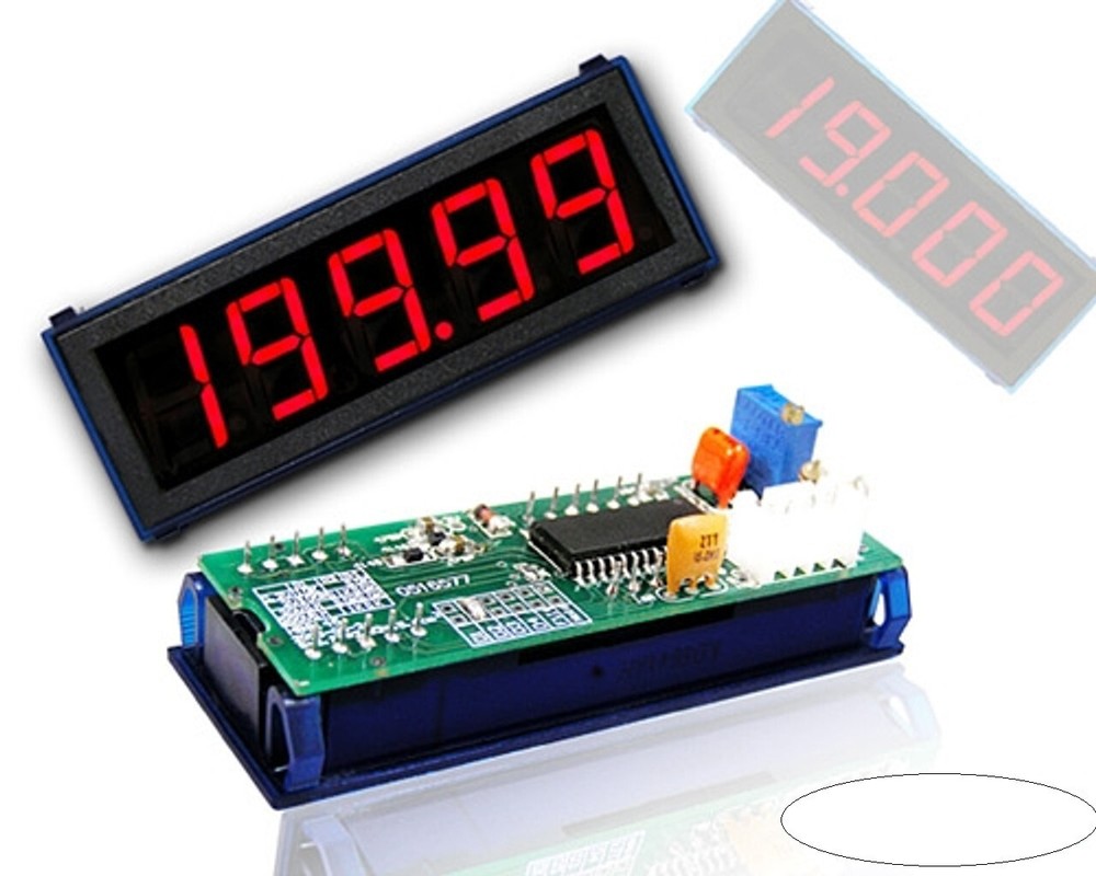 4-1/2 Digital Red LED 200A Current Meter