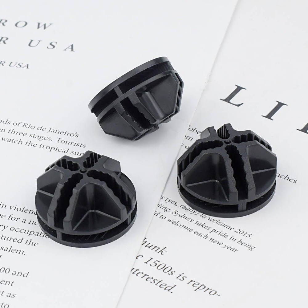 16 Pieces Cube Connectors Plastic Storage Cubes Wire Black