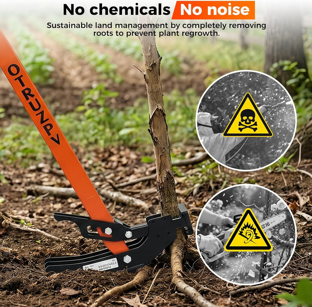 High-Leverage Tree Puller for Roots 1/4"–2" Effort-Saving Manual Root Remover