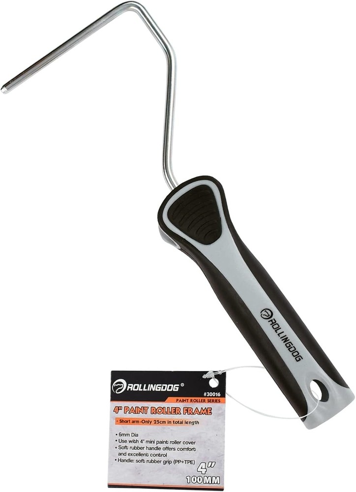 Lightweight 4-Inch Paint Roller Frame with Ergonomic Handle for Comfortable Use