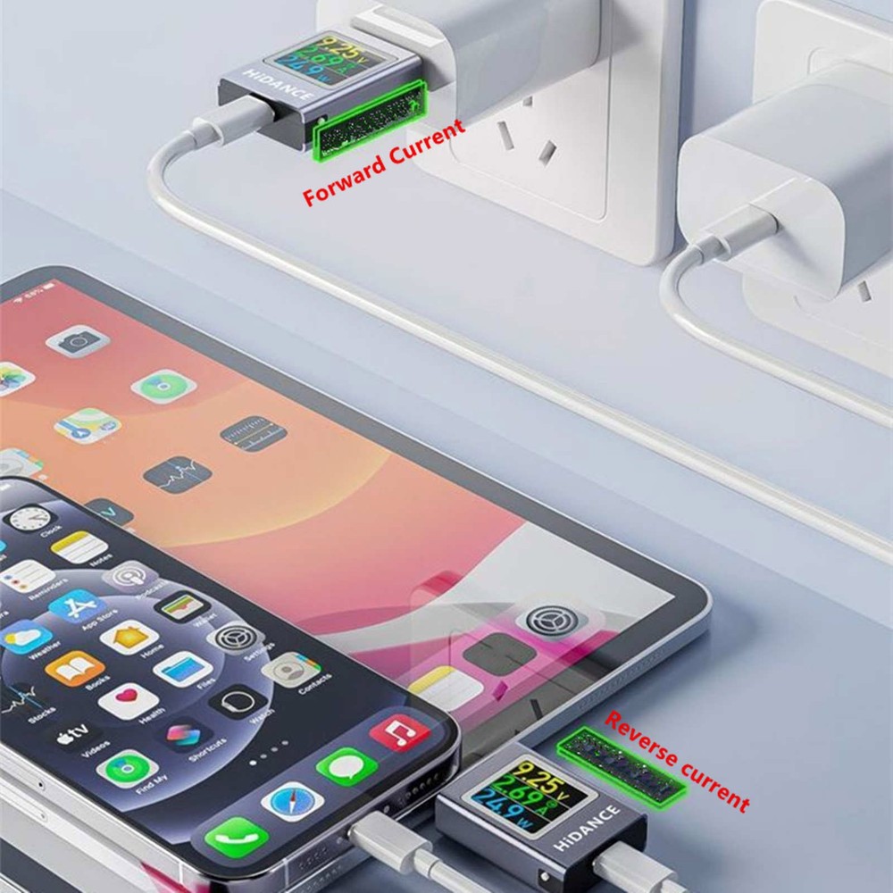 USB C Energy Capacity Tester HD Screen Offline Data Storage Wide Compatibility