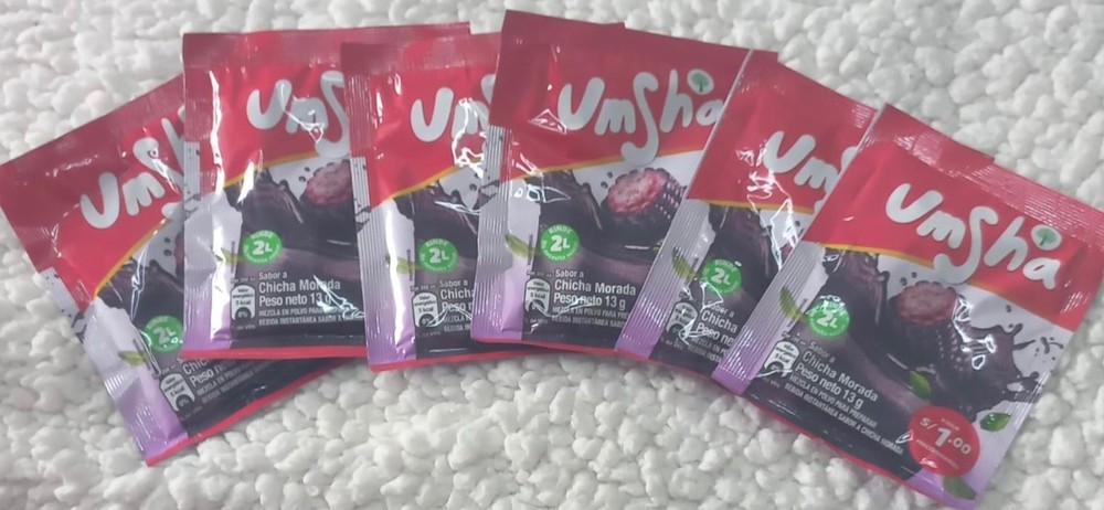Umsha 6 Pack Chicha Morada Peruvian Drink 13gr each