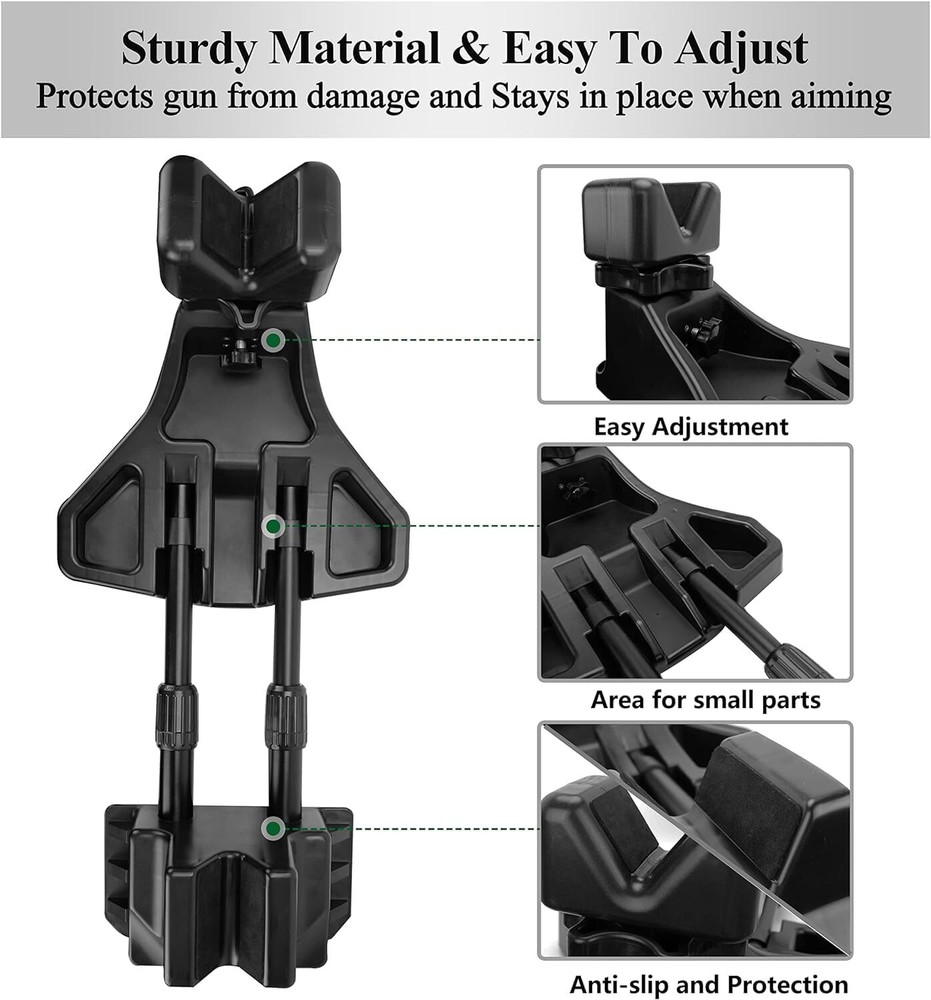 Shooting Rest for Rifles Adjustable, Non-Slip Front & Rear Shooting Bench Rest
