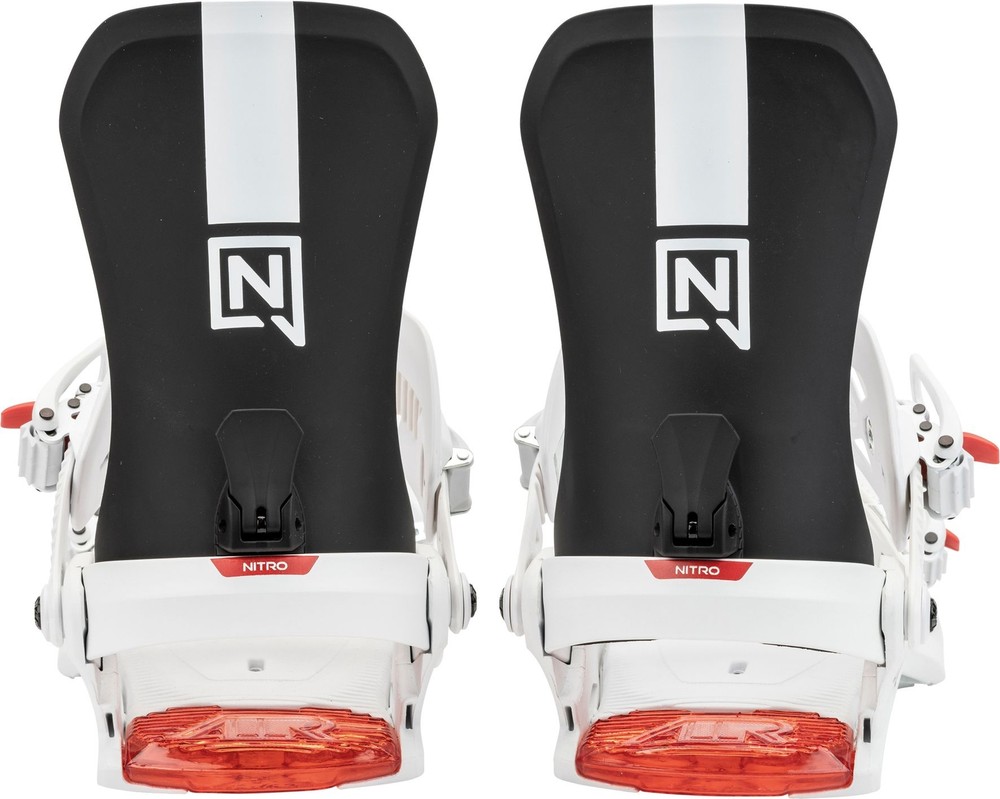 Nitro One Men's Snowboard Bindings, Black/White/Red, Large MY25
