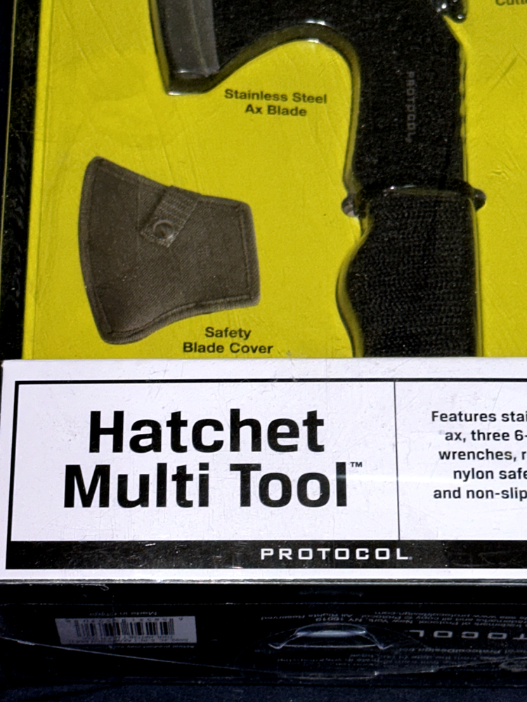 SURVIVAL TACTICAL HATCHET 5 IN 1 MULTI TOOL 11 INCH BLACK PROTOCOL