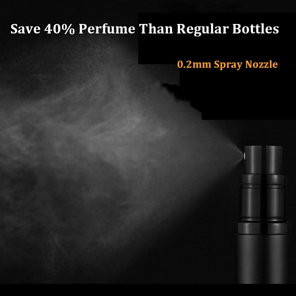 Topblux 3-Pack 10ml Refillable Travel Perfume Atomizer, Leakproof Bottom-Fill