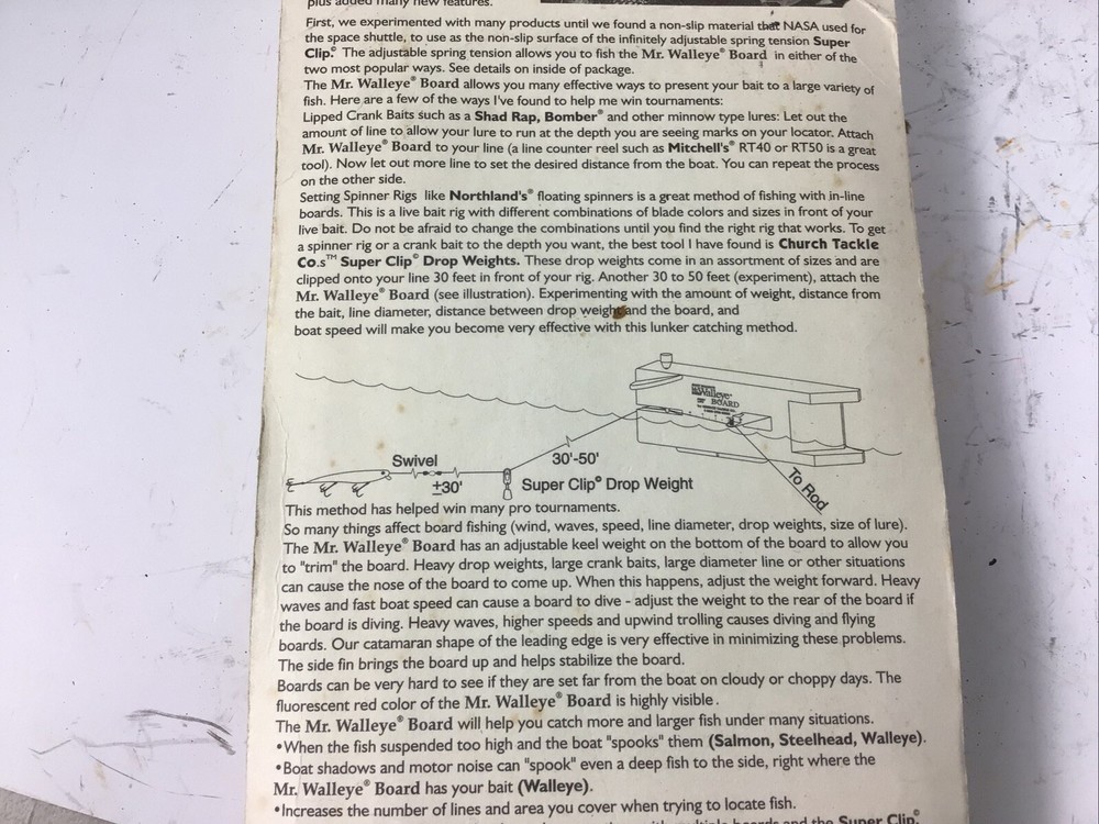 Churches Tackle Gary Roach's MR Walleye Boards Right Side, Unopened