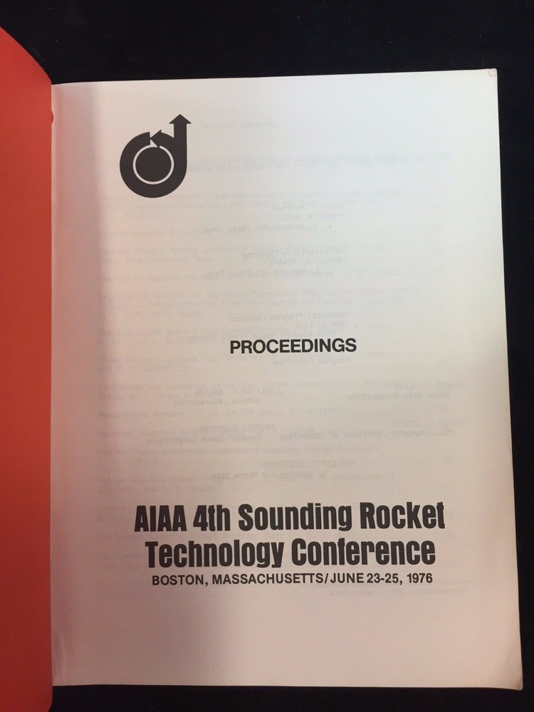 1976 AIAA 4TH SOUNDING ROCKET TECHNOLOGY CONFERENCE PROCEEDINGS