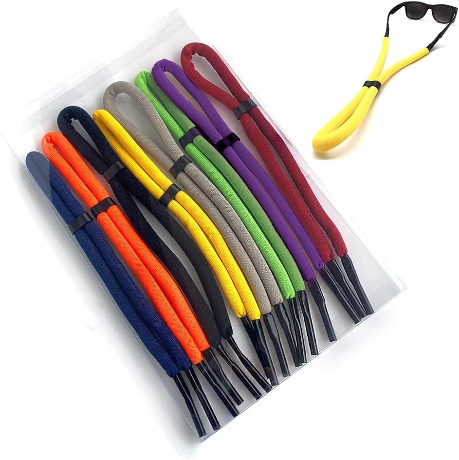 DECKER Floating Sunglass Strap 8 Pcs Pack Glasses Float Safety Outdoor Eyeglass