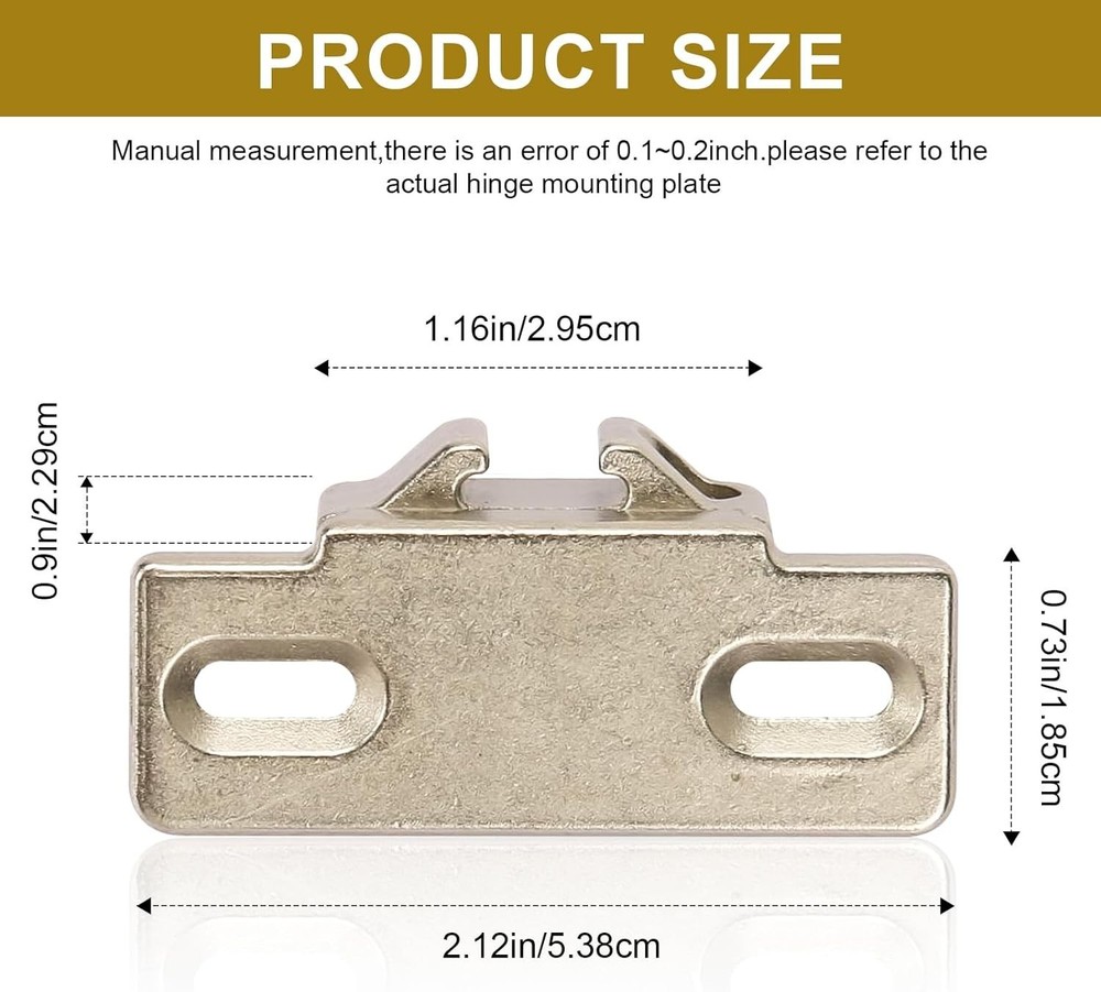 Hinge Mounting Plate for Blum 1-5/8" Overlay 110° Compact 33 Edge Frame