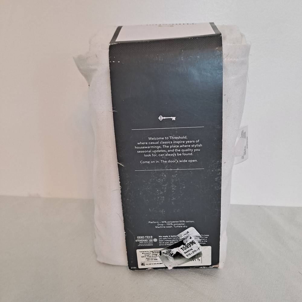 Threshold Twin Box Spring Cover White 39" x75" x 12"