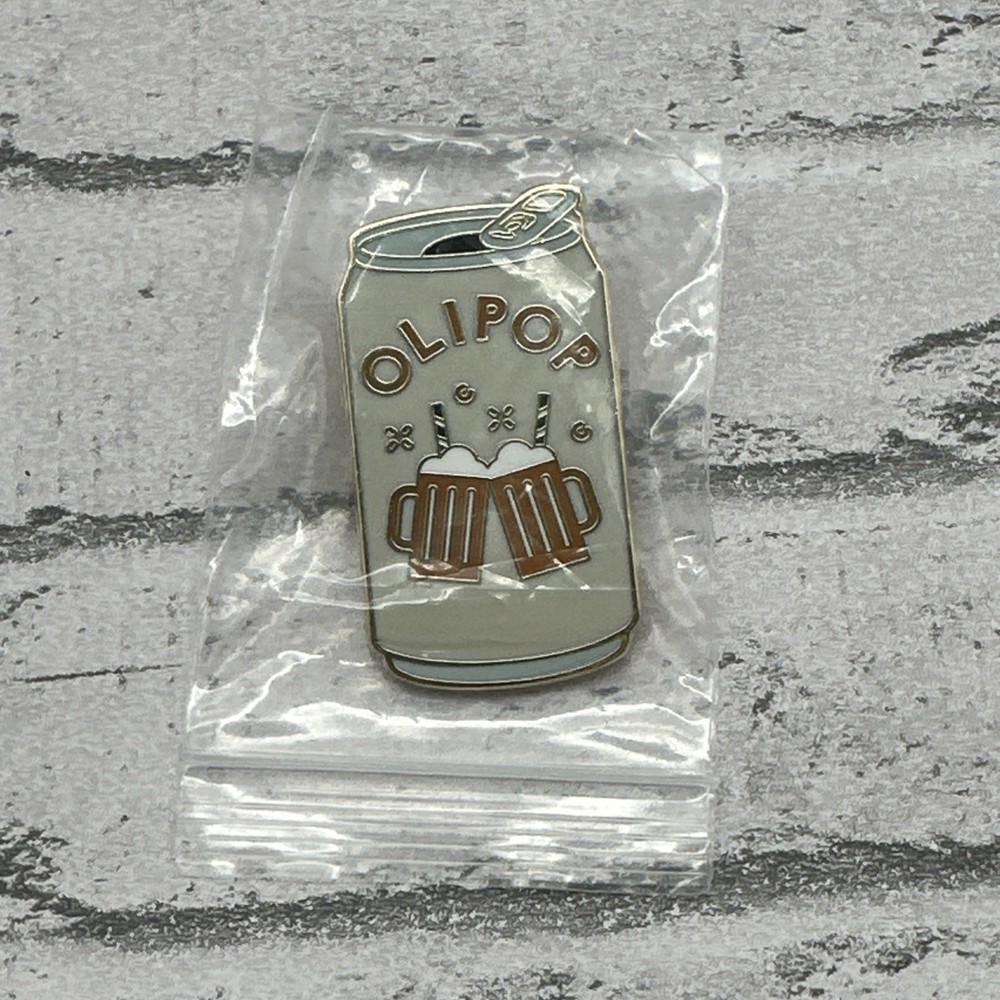 OLIPOP ROOT BEER Soda Can Enamel Lapel Pin