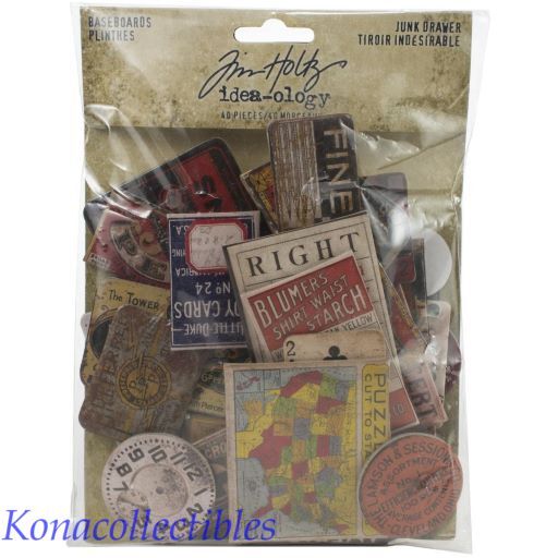 Idea-Ology Tim Holtz Chipboard JUNK DRAWER TH94044 New