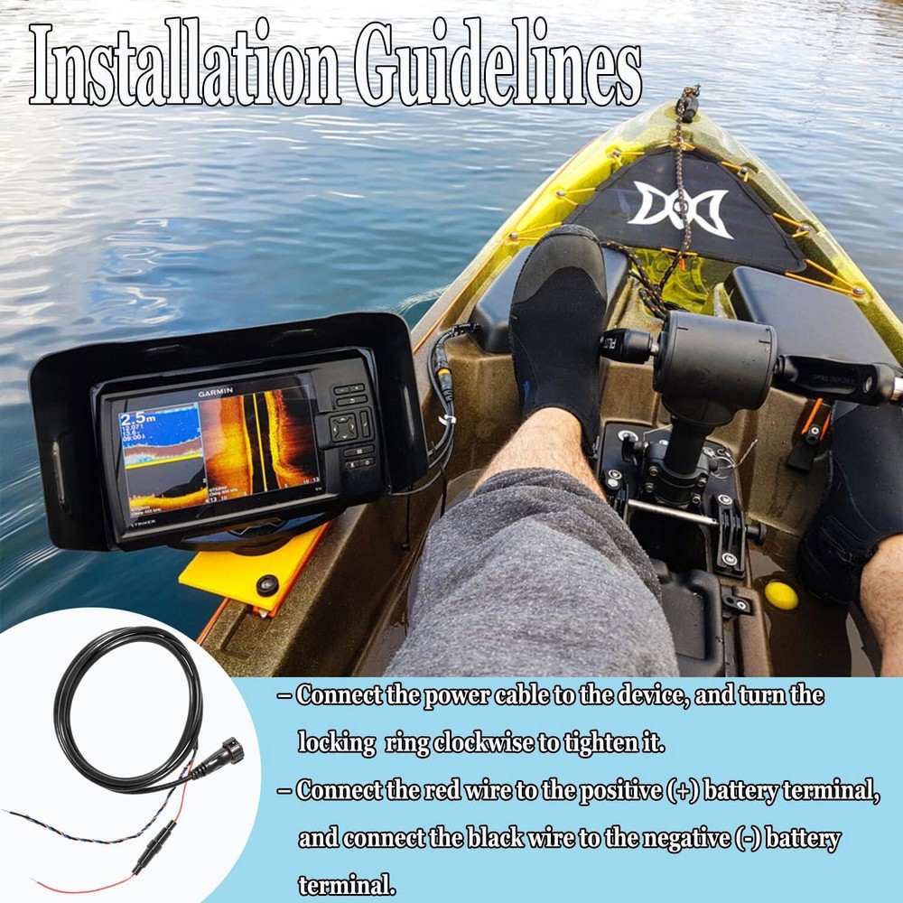 010-12445-00 Power/Data Cable Threaded 4-Pin for Garmin Transducers echoMAP