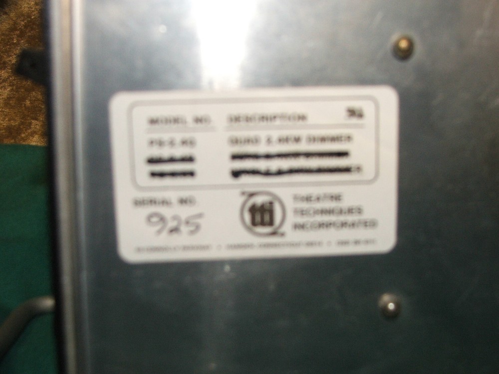 TTI Theatre Techniques PS-2.4Q Quad Dimmer Module from HUB Dimatronics/Kliegl
