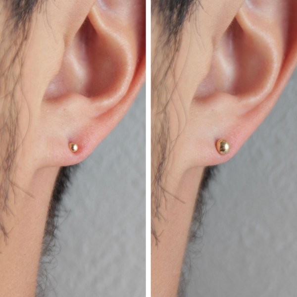 VIVIFY K18 Gold Dot Pierce S Stud Earring (Single)
