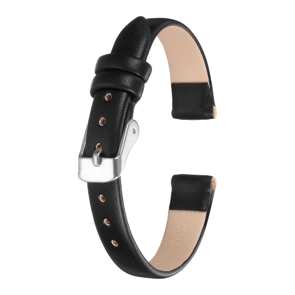 Leather Watch Band 12mm Quick Release Watch Straps Black