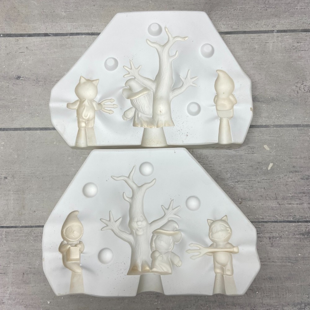 Unbranded Ceramic Casting Mold Tree & Halloween Kids For Stone Base #1173