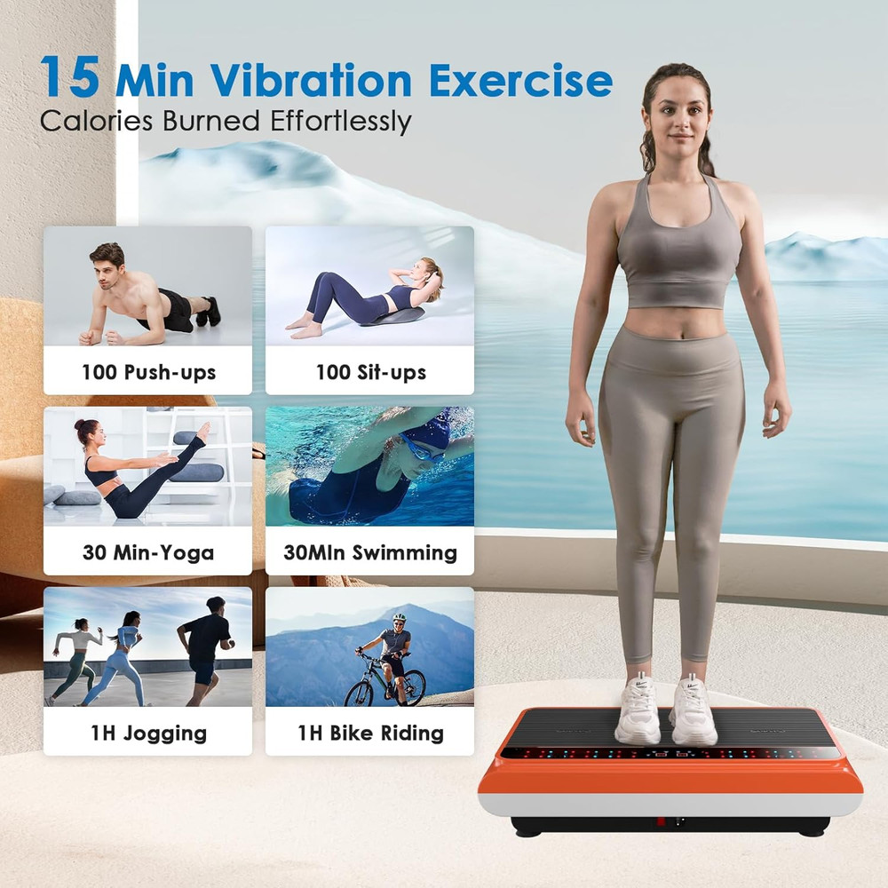 Vibration Plate Exercise Machine - Whole Body Workout Vibration Platform Lymphat