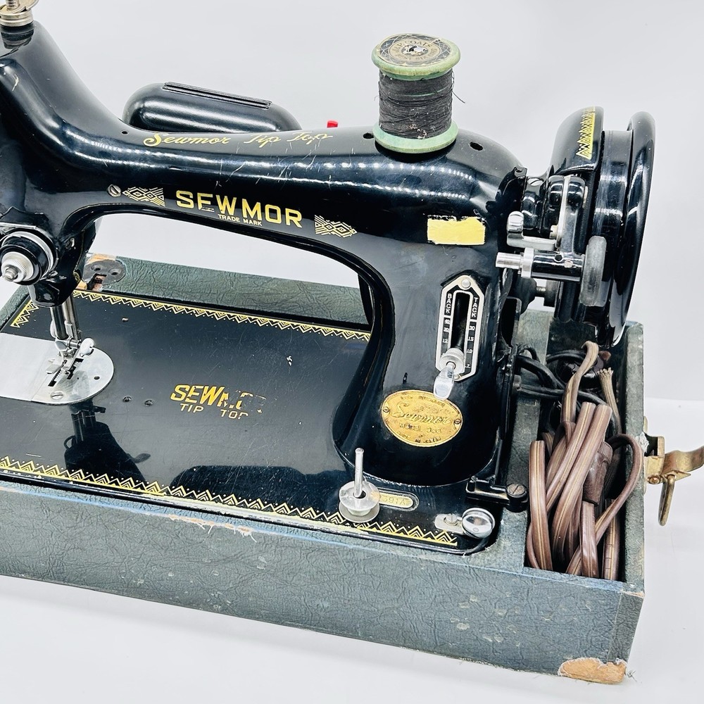 Sewmor Sewing Machine Model 303 Featherlight Portable + Case (Not working?)